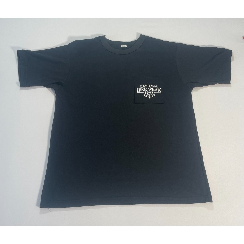 Vtg Daytona Beach‎ Shirt L Bike Week 1997 Eagle 90s Wings USA Patriot